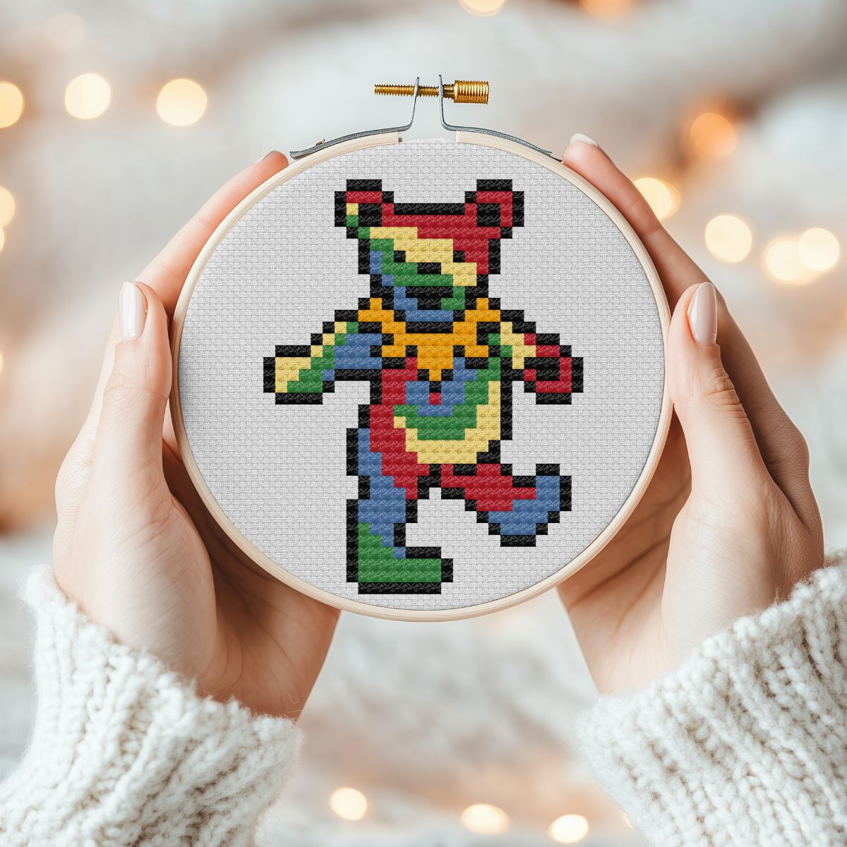 Grateful Dead Mini Tie-dye Bear – PDF Pattern